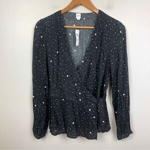 NWT GAP Celestial Surplice Wrap Blouse Medium